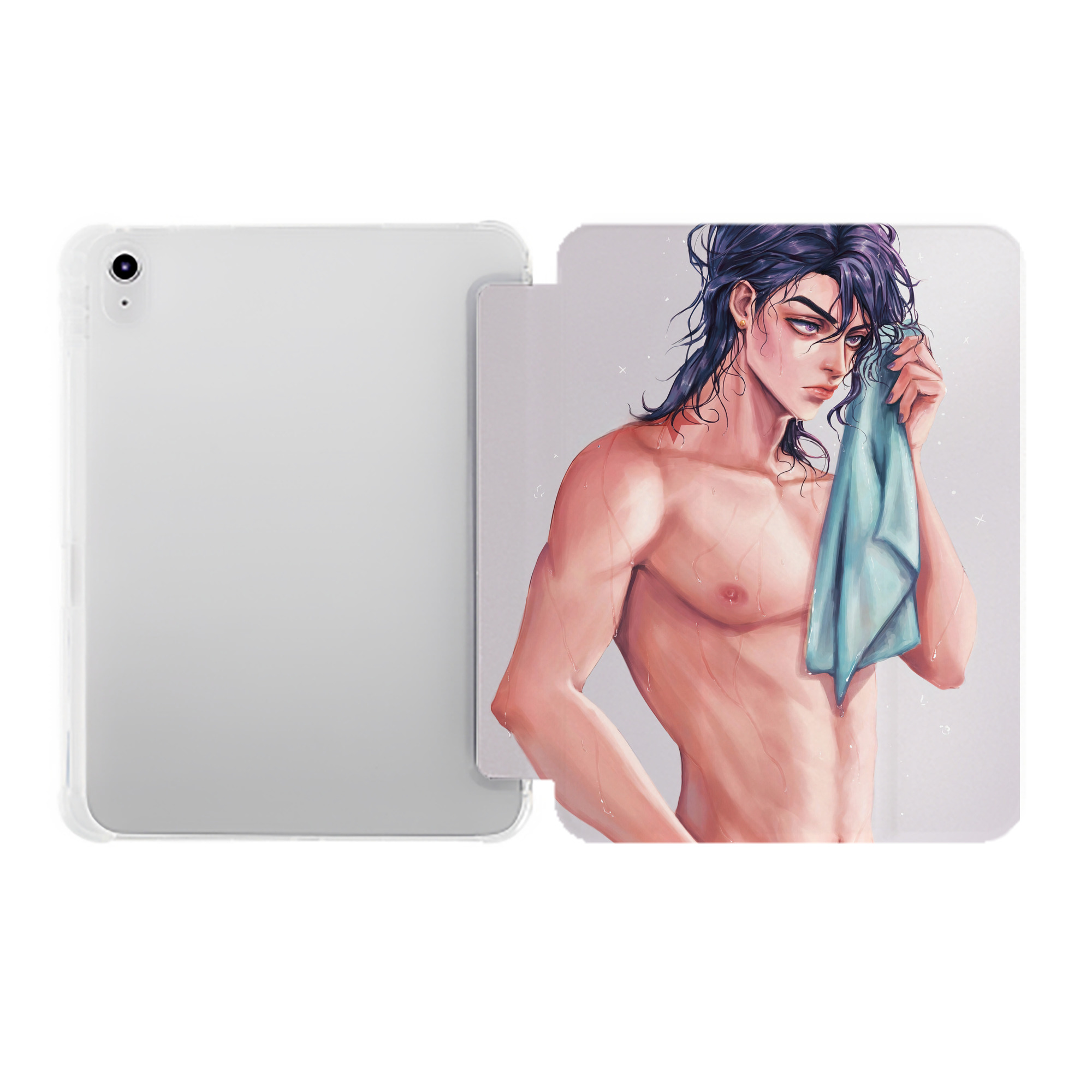（画像用） ジョジョの奇妙な冒険 JoJo's Bizarre Adventure IPad ケース ペン収納付き 三つ折りスタンド PUレザー×シリコン 対応機種9.5/10.5/10.9インチ